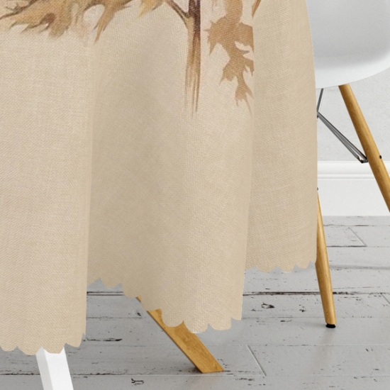 Picture of Digital Printed Round Tablecloth With Goldfinch