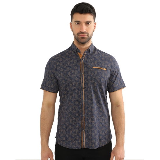 Picture of Men's Shirt Navy Blue- 21620