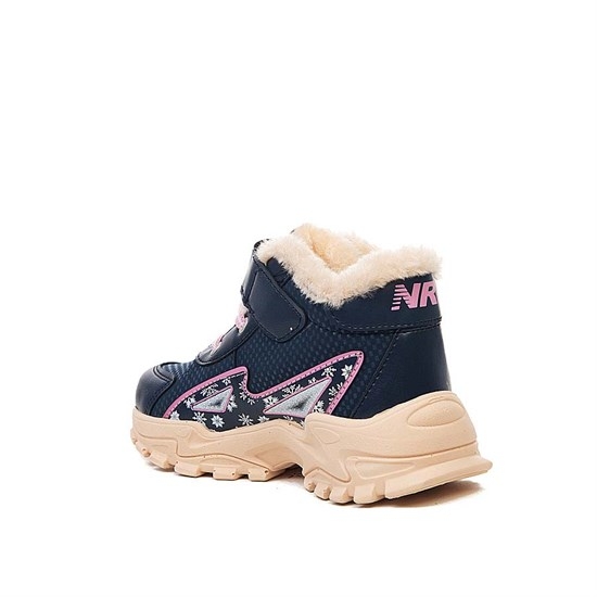 Picture of North Blue Baby Boots 108 Skin Navy Blue Pink