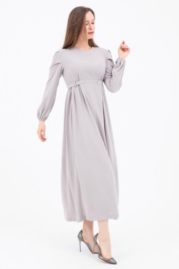 Picture of Belt Detail Dress - Gray