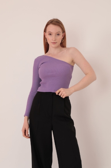 Picture of Camisole Fabric One Shoulder Women's Blouse - Lilac