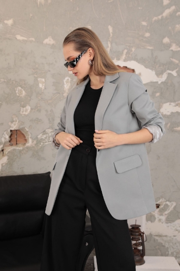 Picture of Atlas Fabric Oversize Women's Jacket - Grey