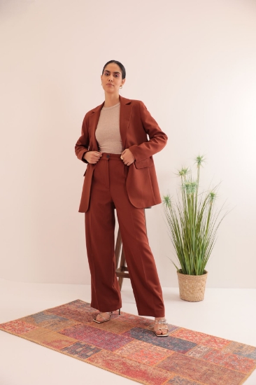 Picture of Atlas Fabric Oversize Women's Jacket - Coffee
