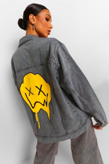 Picture of Printed Oversized Denim Jacket