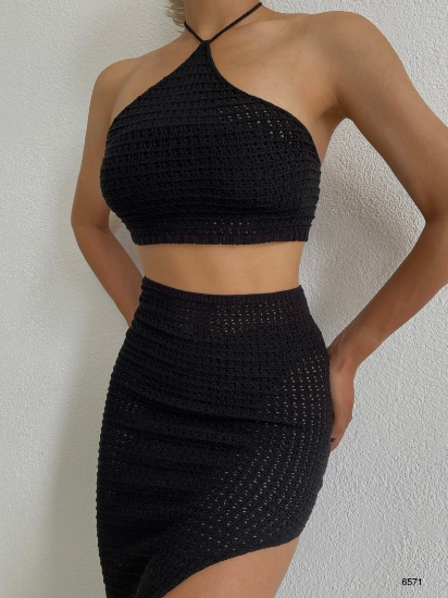 Picture of Knitted Bustier Skirt Suit