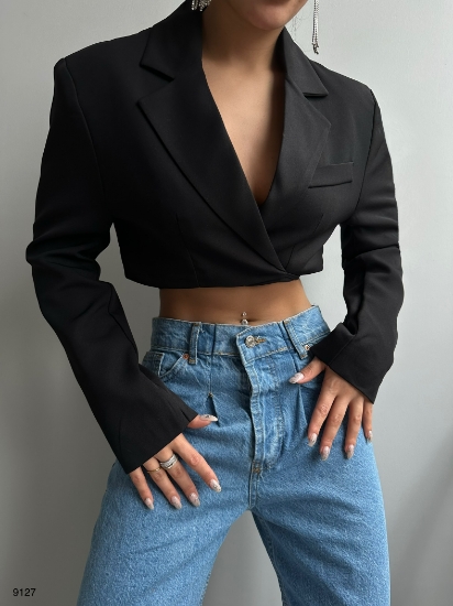 Picture of Jacket with Back Asymmetric Detail Fastening