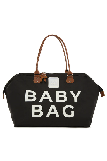 Picture of Baby Bag Printed Baby Care Mother Bag - Black