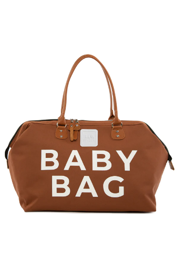 Picture of Baby Bag Printed Baby Care Mother Bag - Brown