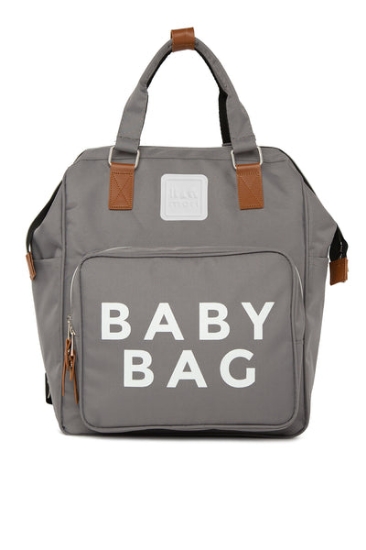 Picture of Baby Bag Printed Baby Care Mother Bag - Grey