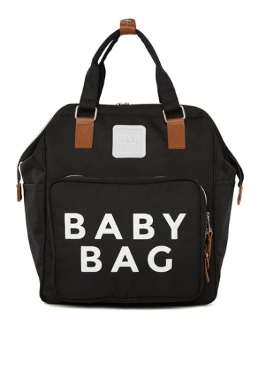 Picture of Baby Bag Printed Baby Care Mother Bag - Black