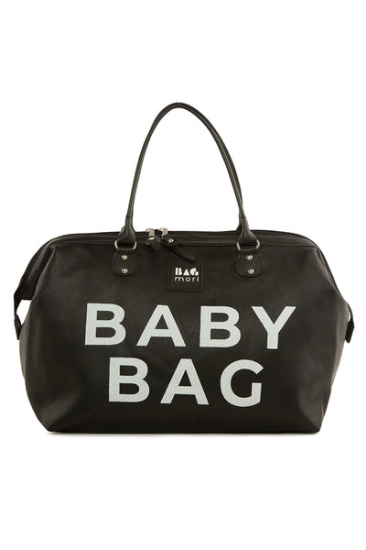 Picture of Baby Bag Printed Faux Leather Baby Care Mother Bag - Black