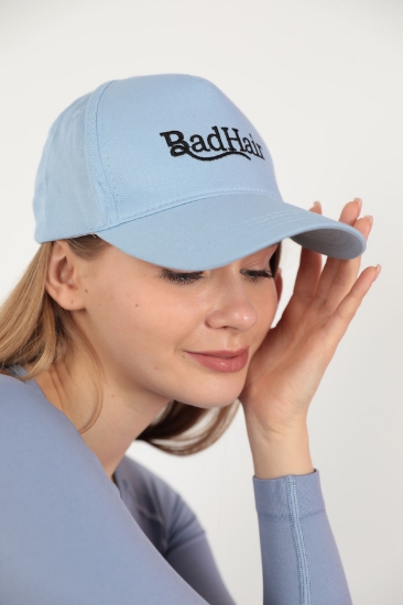 Picture of Bad Hair Embroidered Cap-Baby Blue