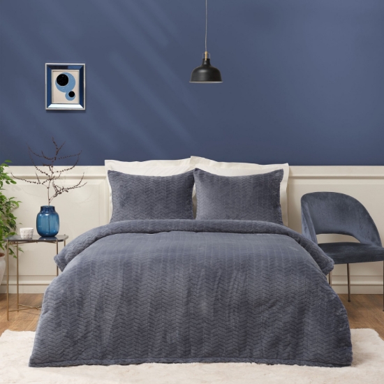 Picture of Karaca Home Indigo Double Wellsoft Bed Cover