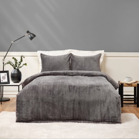 Picture of Karaca Home Anthracite Single Wellsoft Bed Cover