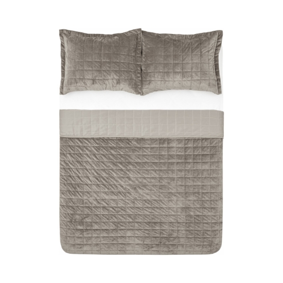 Picture of Karaca Home Christmas Double Quilted Bedspread Grey