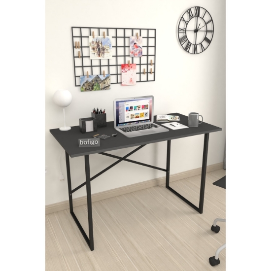Picture of Bofigo 60X120 cm Work Desk Computer Desk Office Lesson Dining Table Anthracite