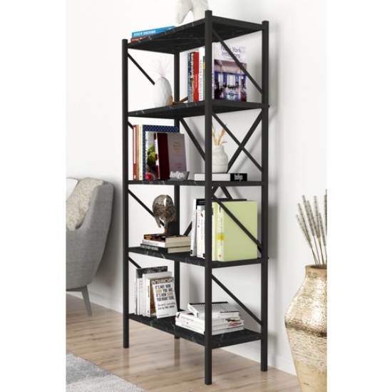 Picture of Bofigo Decorative 5 Shelf Bookcase Metal Bookcase Bendir
