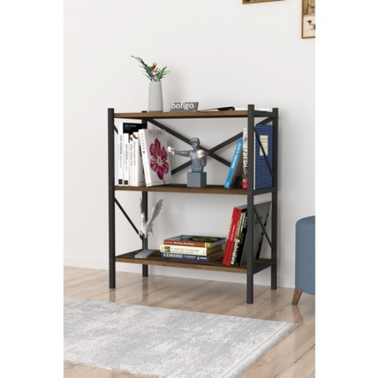 Picture of Bofigo Decorative 3 Shelf Bookcase Metal Bookcase Lydia