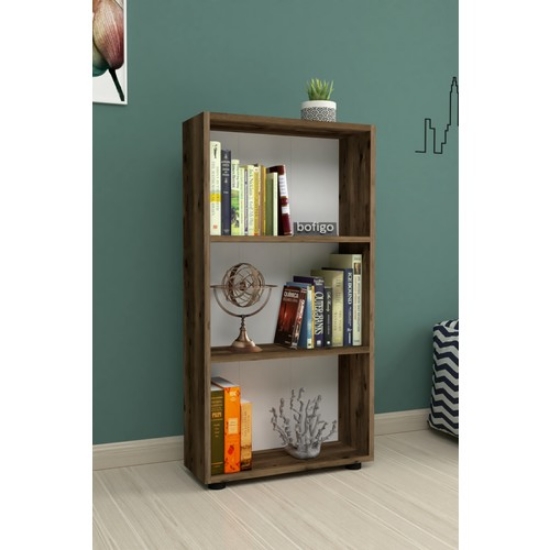 Picture of Bofigo Decorative 3 Shelf Bookcase Modern Bookcase Lydian