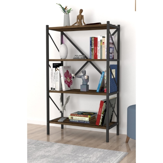 Picture of Bofigo Decorative 4 Shelf Bookcase Metal Bookcase Lydia
