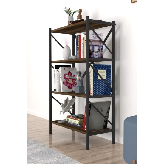 Picture of Bofigo Decorative 4 Shelf Bookcase Metal Bookcase Lydia